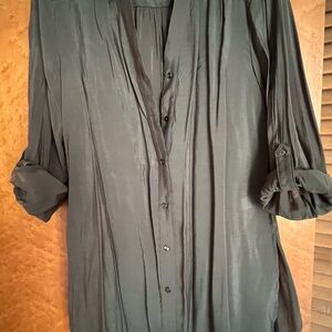 Tahari Long Sleeve Button-Up
Tunic Shirt